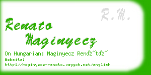 renato maginyecz business card